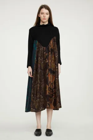 Retro Print Retro Maxi Split Dress