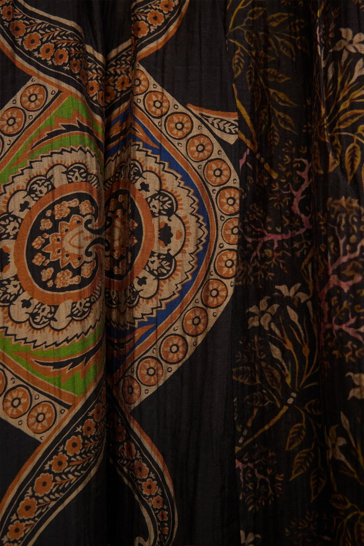 Retro Print Retro Maxi Split Dress