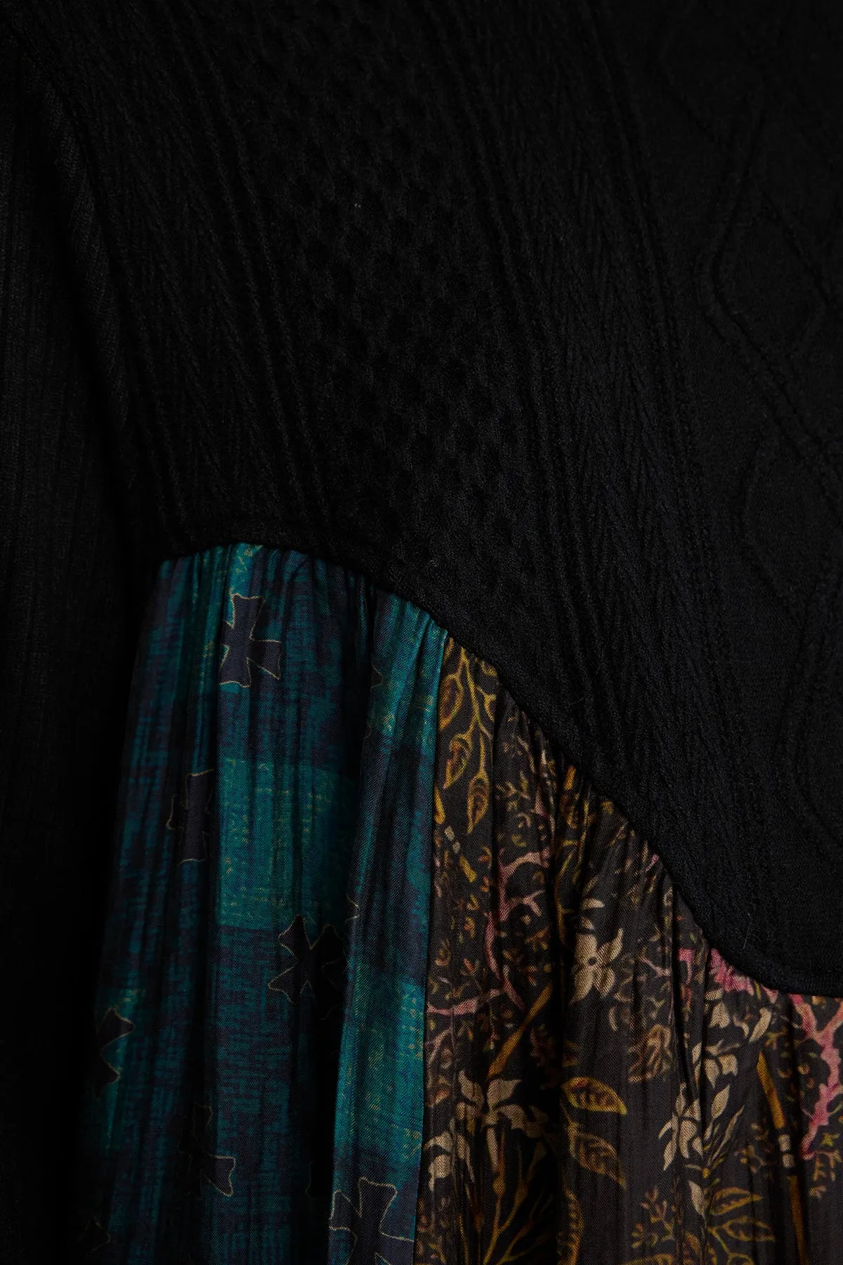 Retro Print Retro Maxi Split Dress