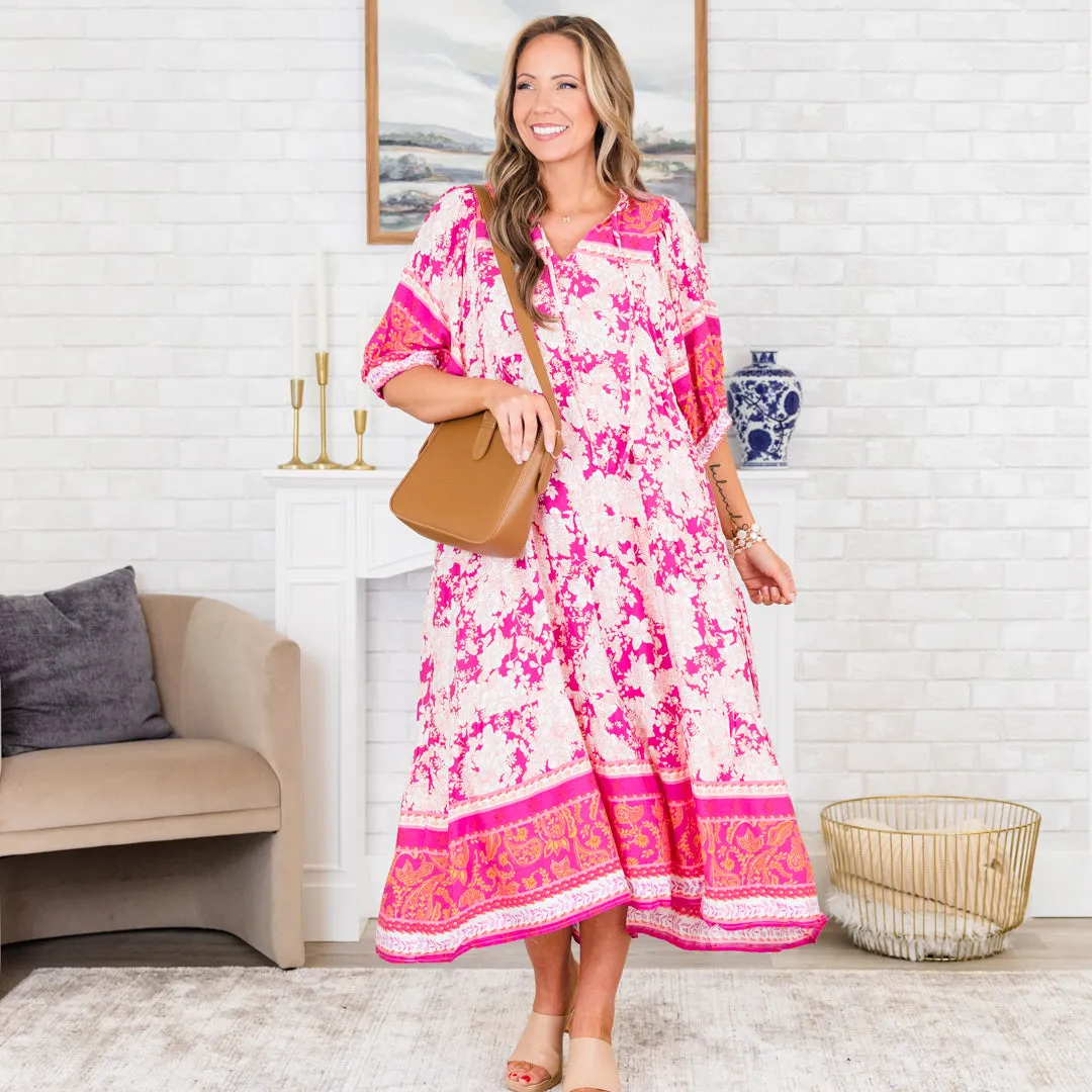 Rosewater Skies Dress, Pink
