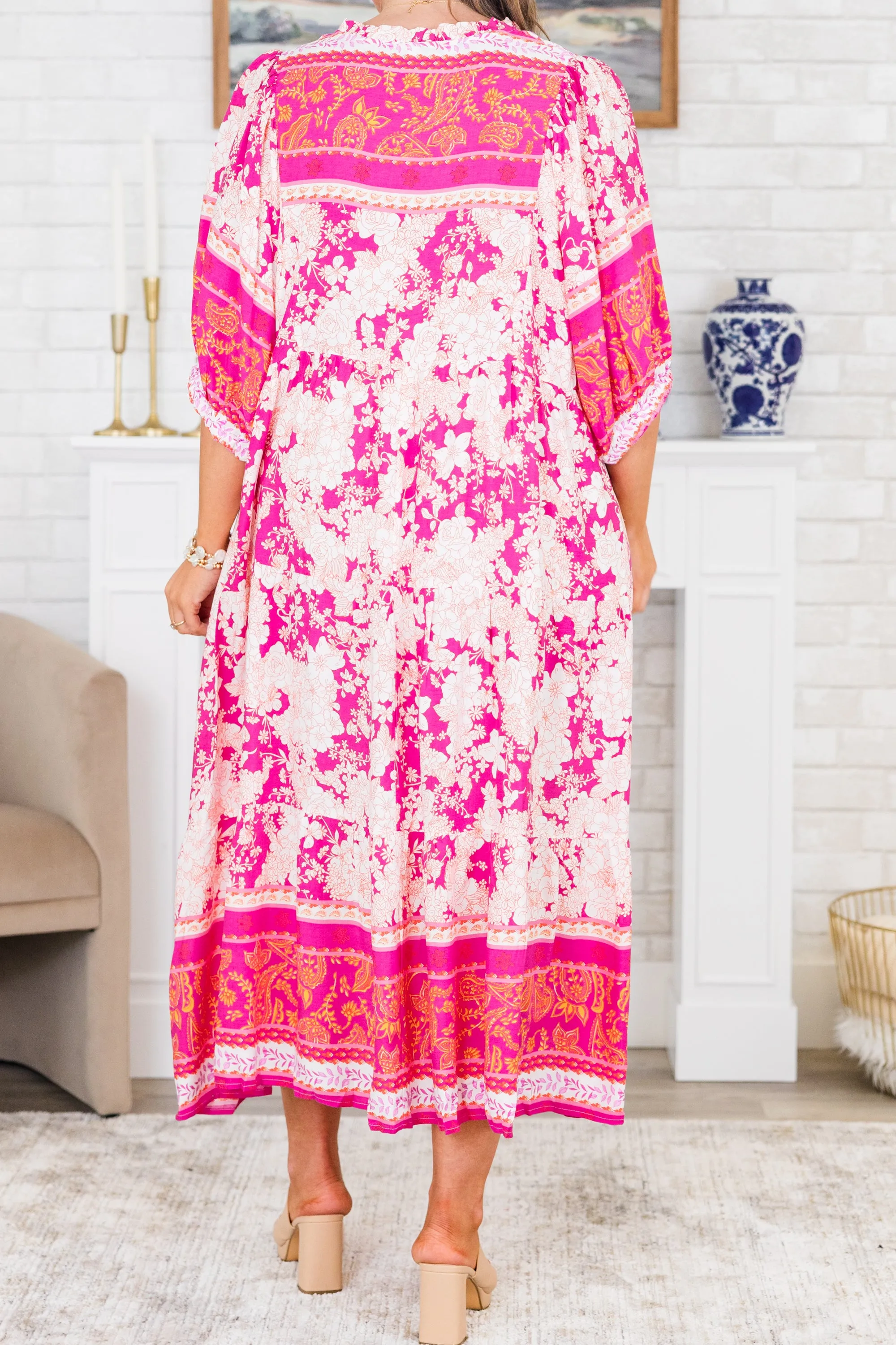 Rosewater Skies Dress, Pink