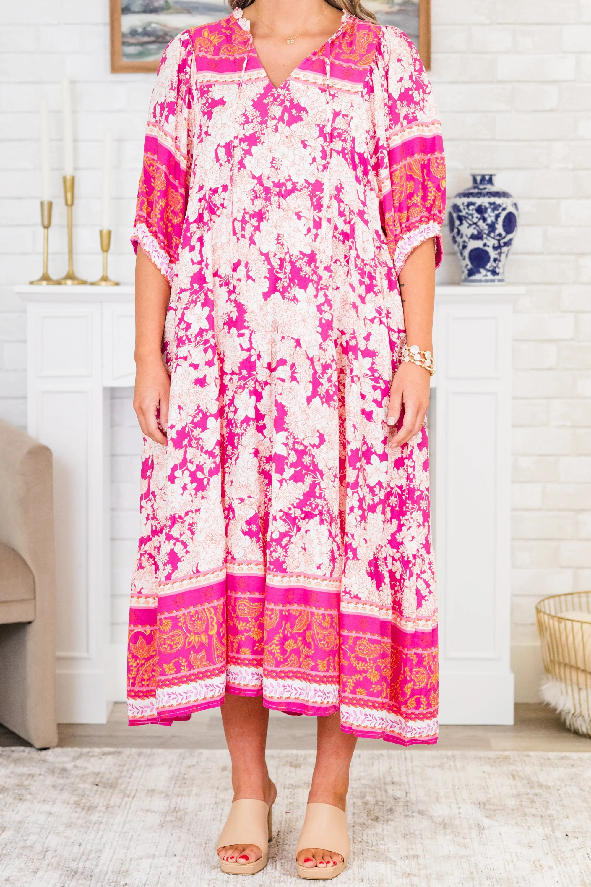Rosewater Skies Dress, Pink