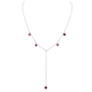 Ruby Boho Lariat Necklace