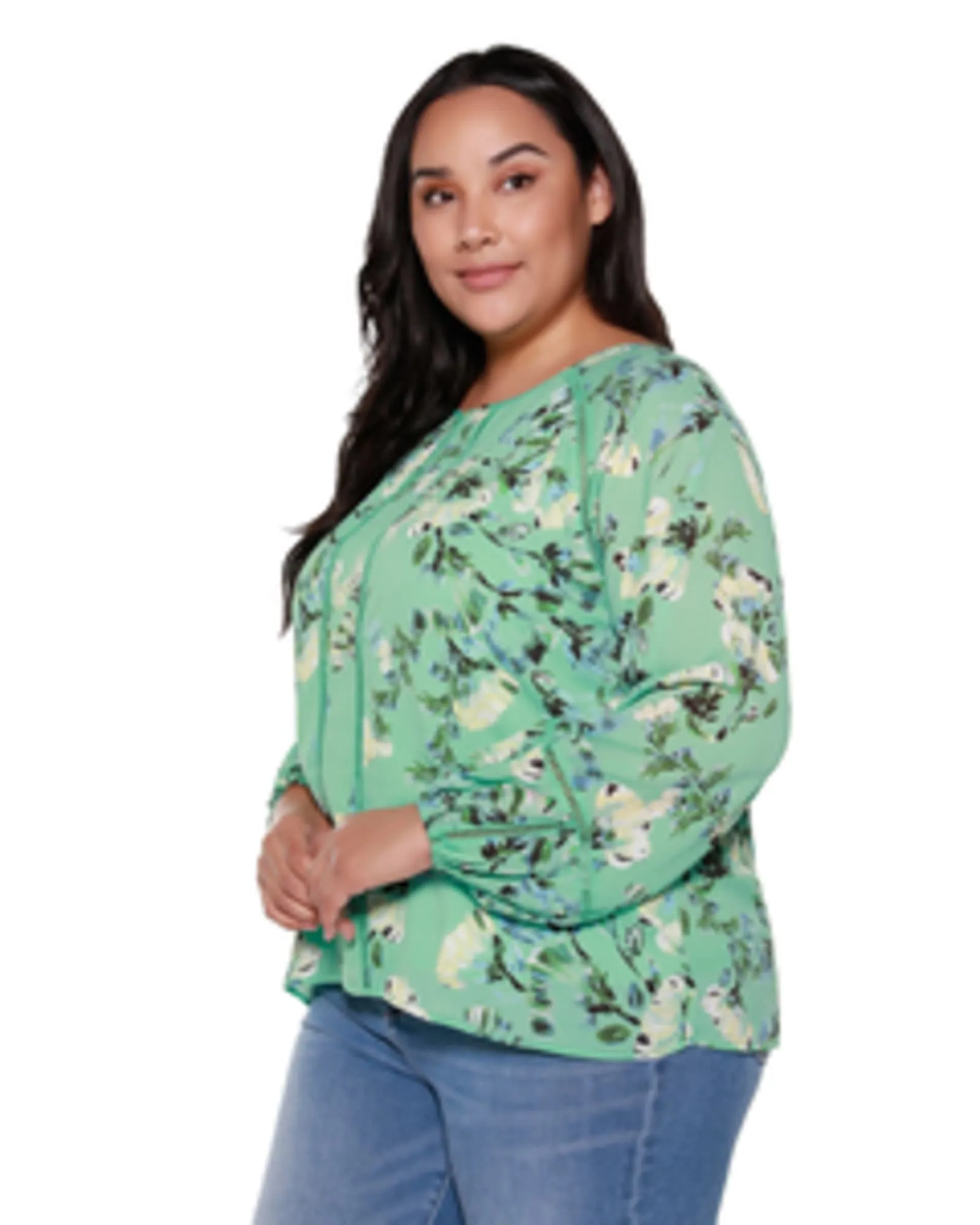 Ruby Floral Long Sleeve Top | Jade Floral