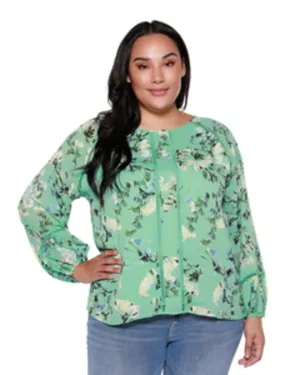 Ruby Floral Long Sleeve Top | Jade Floral