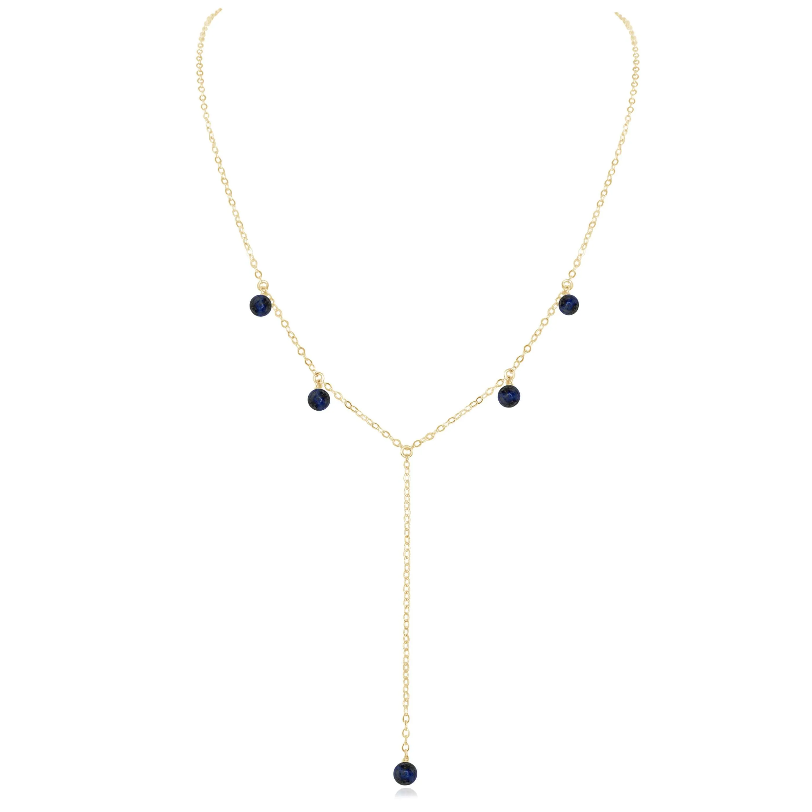 Sapphire Boho Lariat Necklace