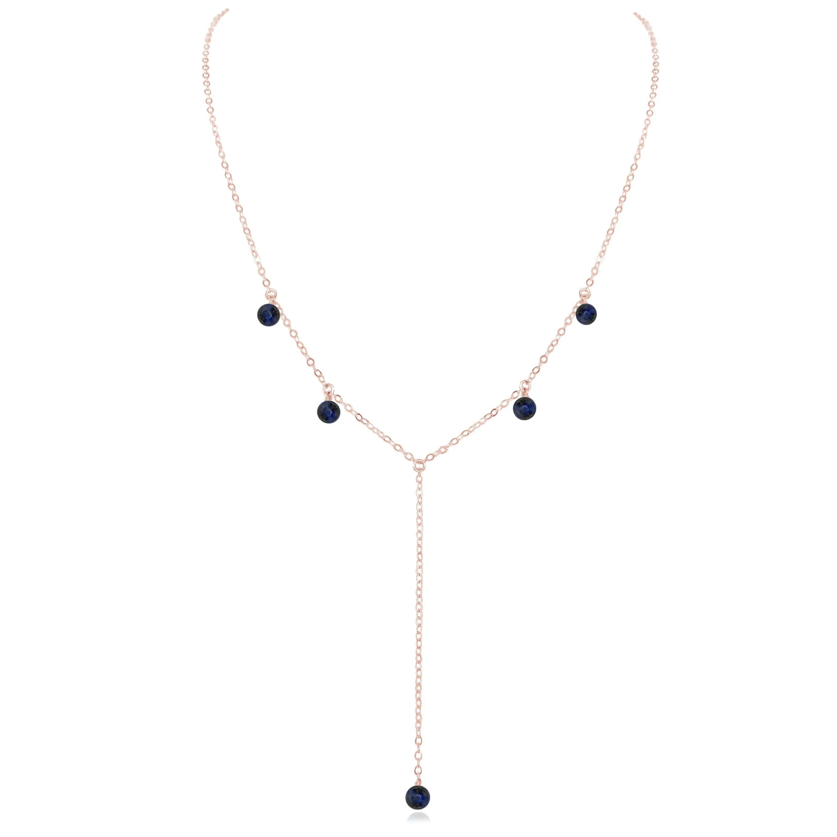 Sapphire Boho Lariat Necklace