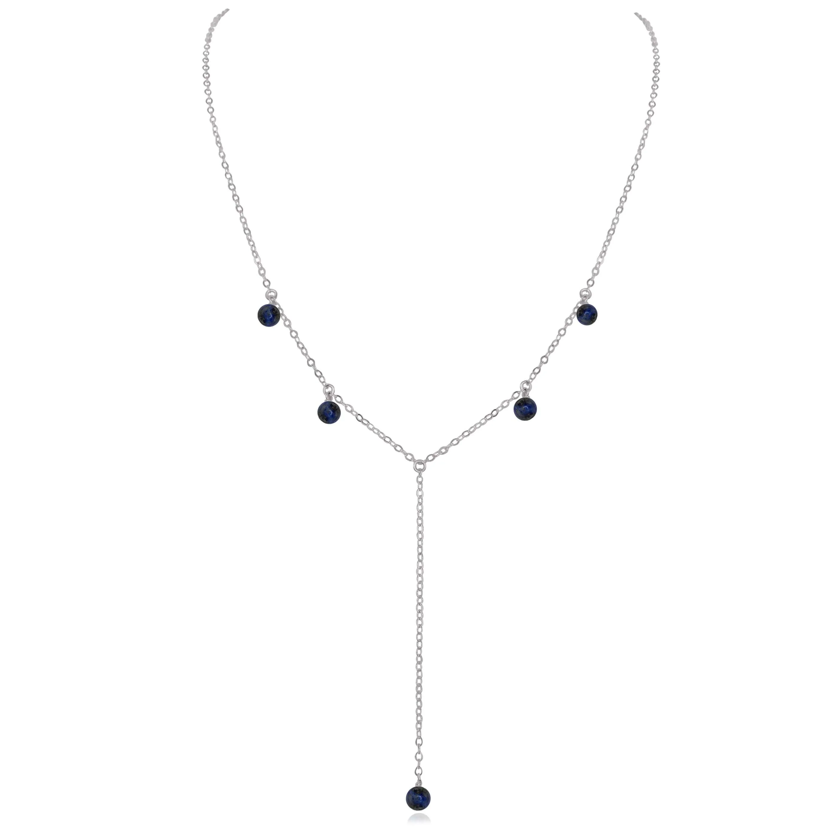 Sapphire Boho Lariat Necklace