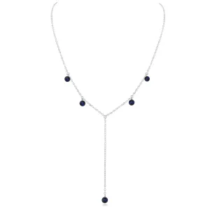 Sapphire Boho Lariat Necklace