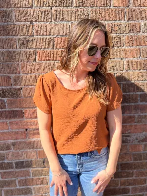 Short Sleeve Flowy Blouse