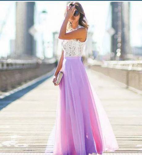 Summer Chiffon Long Dress, elegant formal sleeveless US 2-14