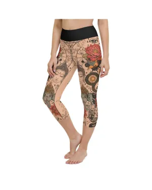 Tattooed Lotus Yoga Capris