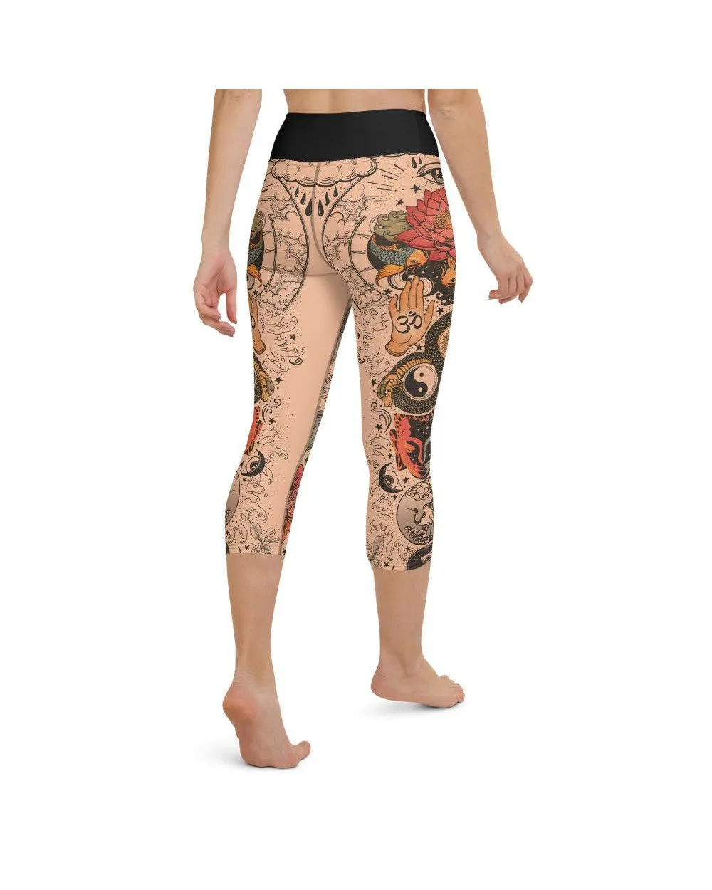 Tattooed Lotus Yoga Capris