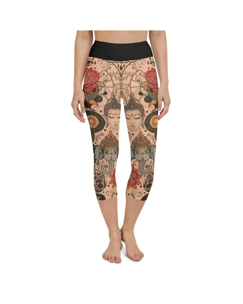 Tattooed Lotus Yoga Capris
