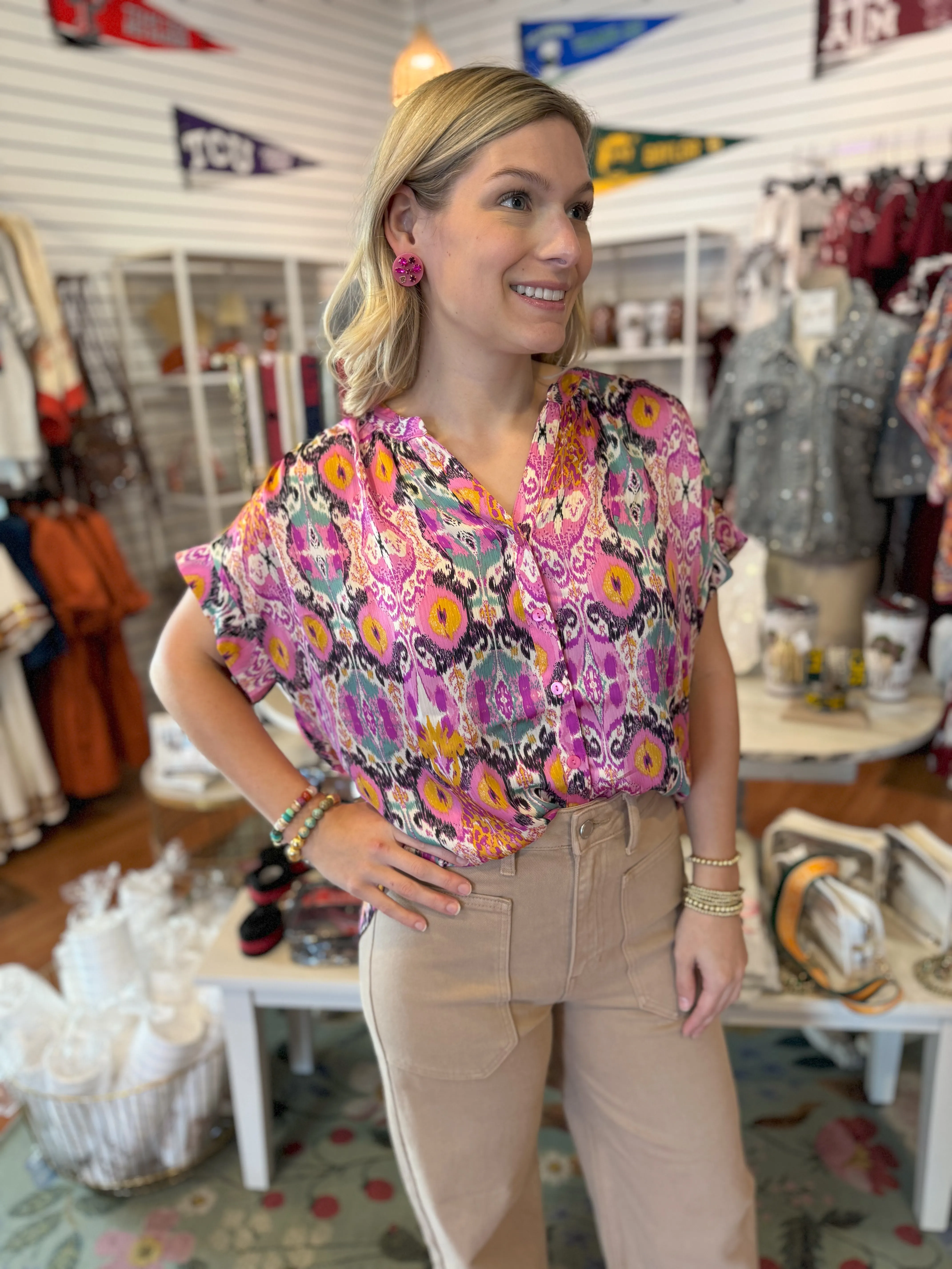 The Orchid Short Sleeve Top