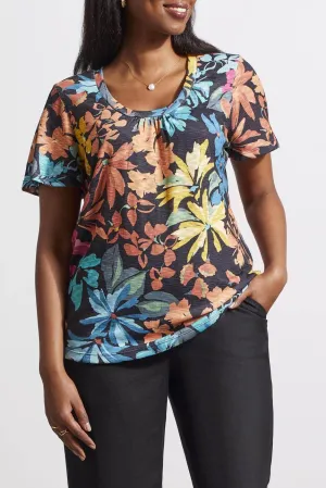 Top - Flutter Sleeve U-Neck (Amber Glow)