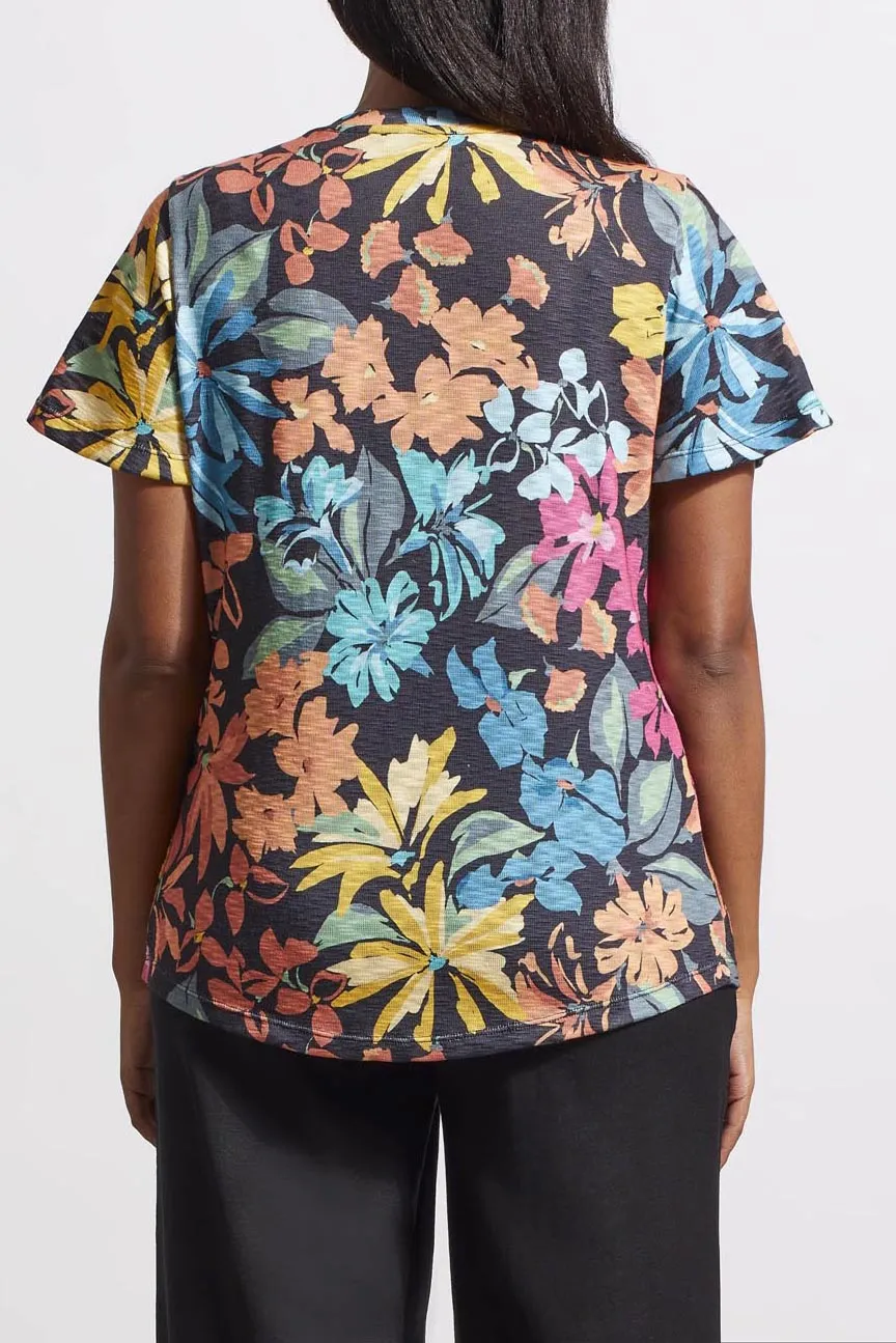 Top - Flutter Sleeve U-Neck (Amber Glow)