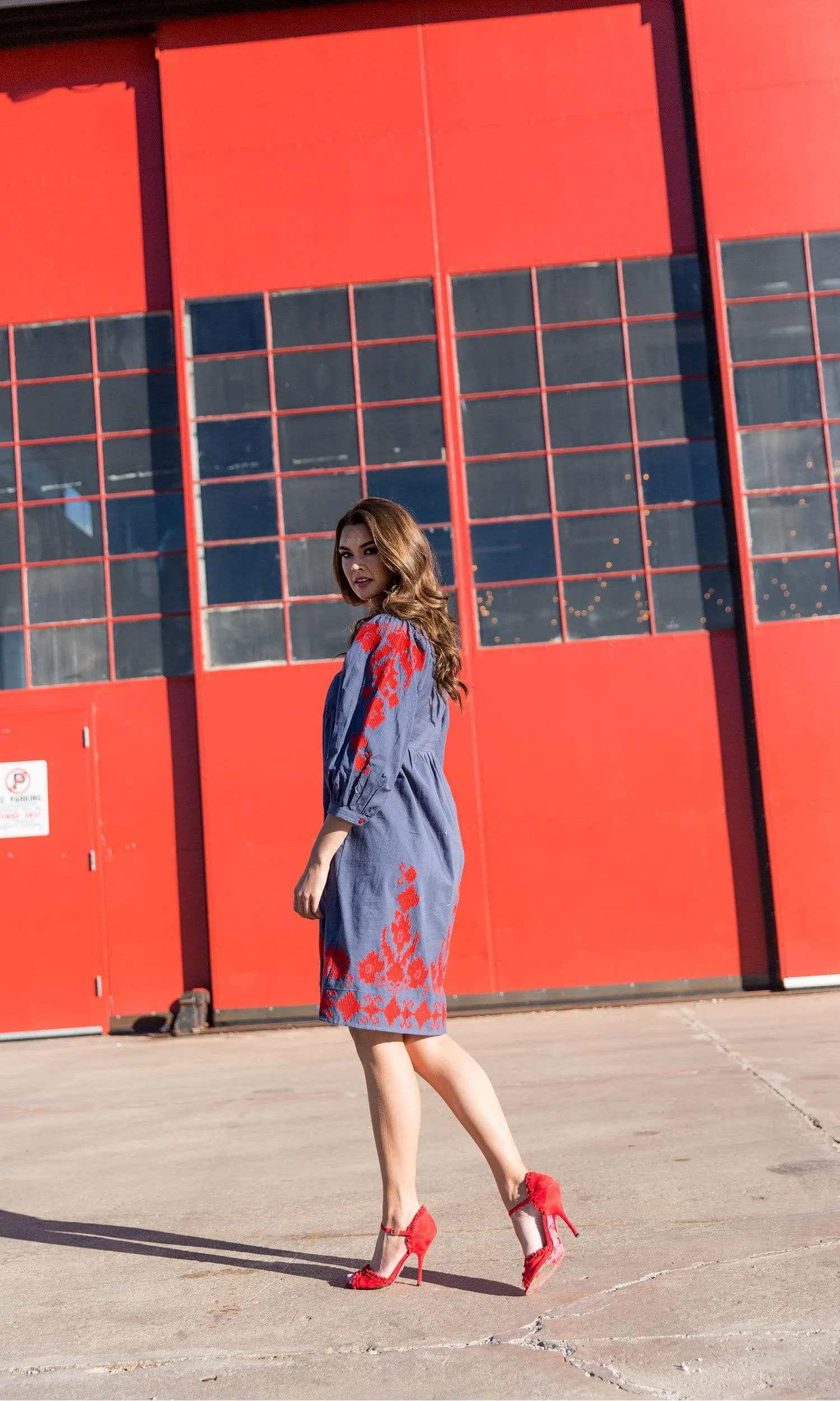Velvet by Graham & Spencer Jora Embroidered Peasant Dress