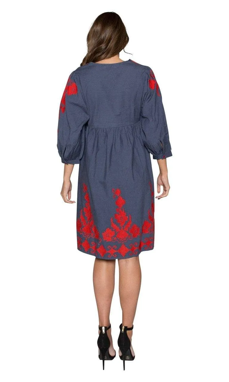 Velvet by Graham & Spencer Jora Embroidered Peasant Dress