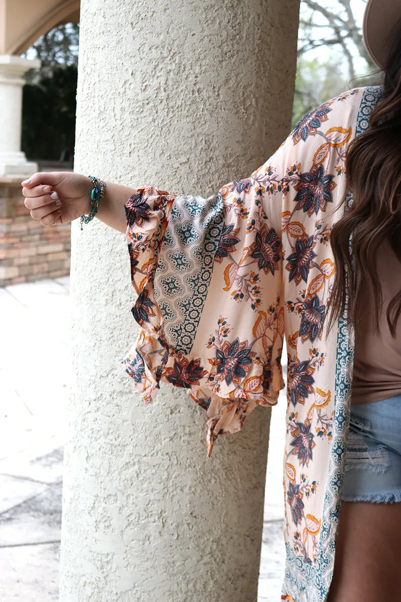 Wandering Soul Bell Sleeve Boho Kimono