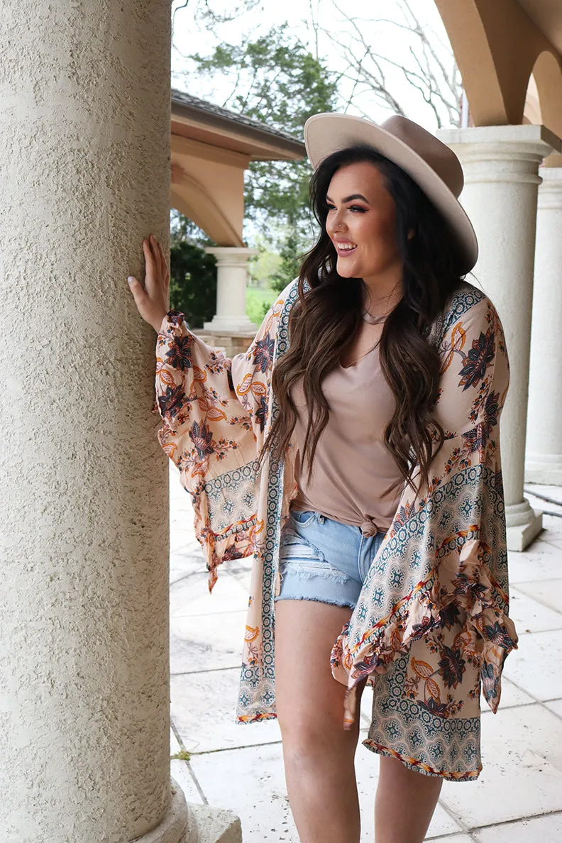 Wandering Soul Bell Sleeve Boho Kimono