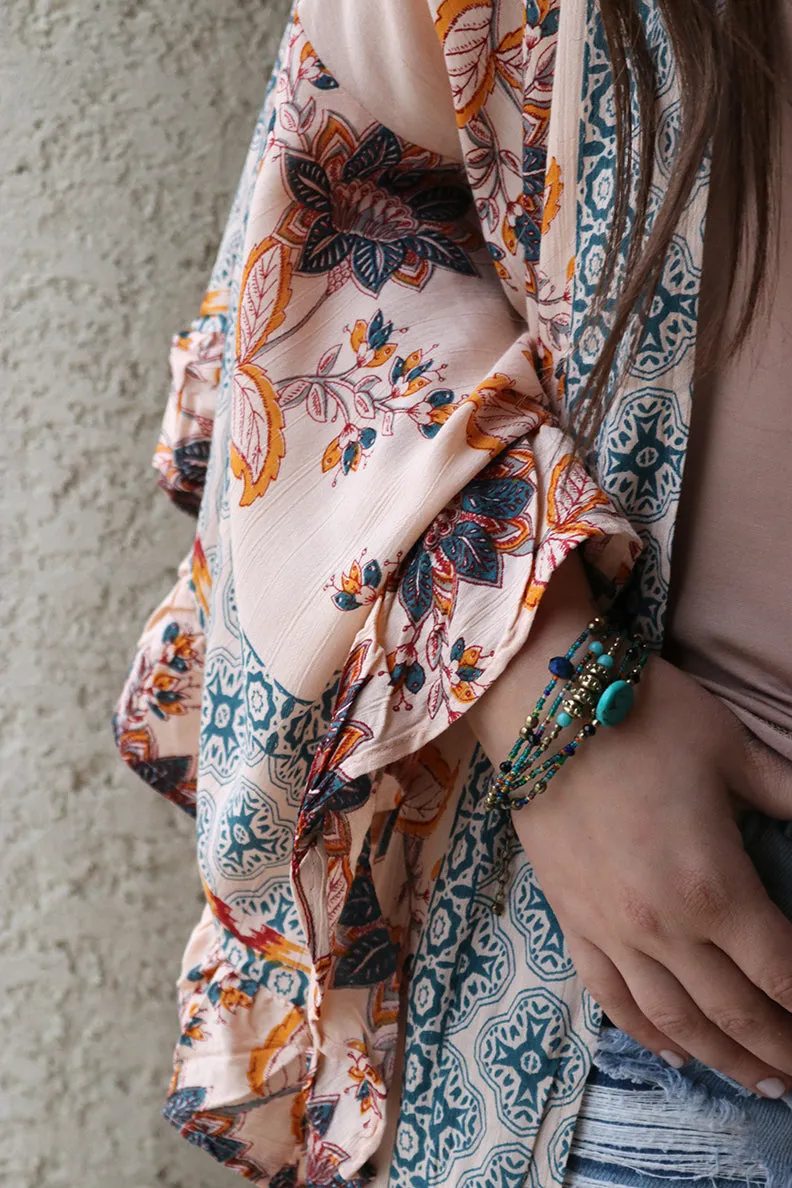 Wandering Soul Bell Sleeve Boho Kimono