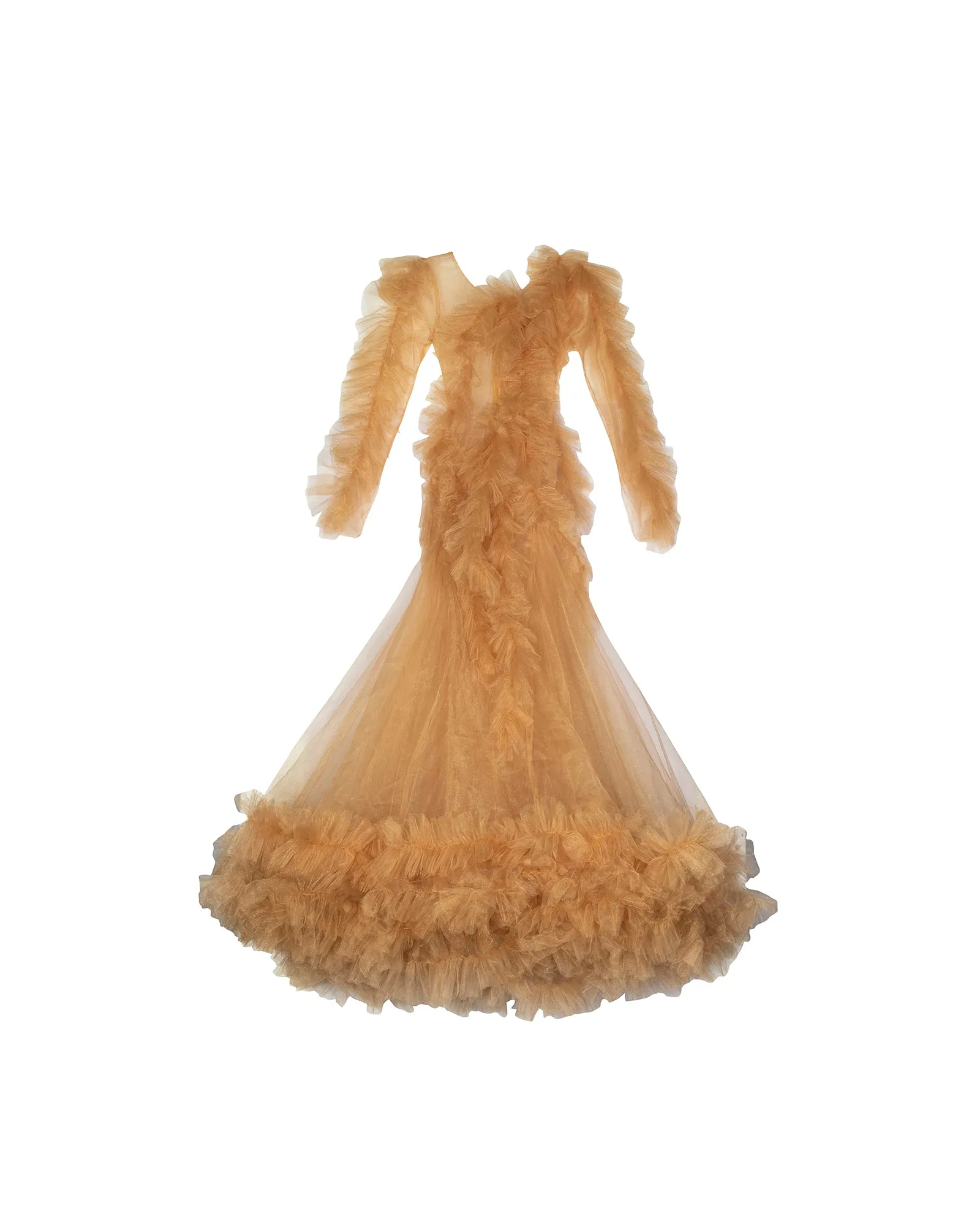 Whimsical Tulle Flounce Gown
