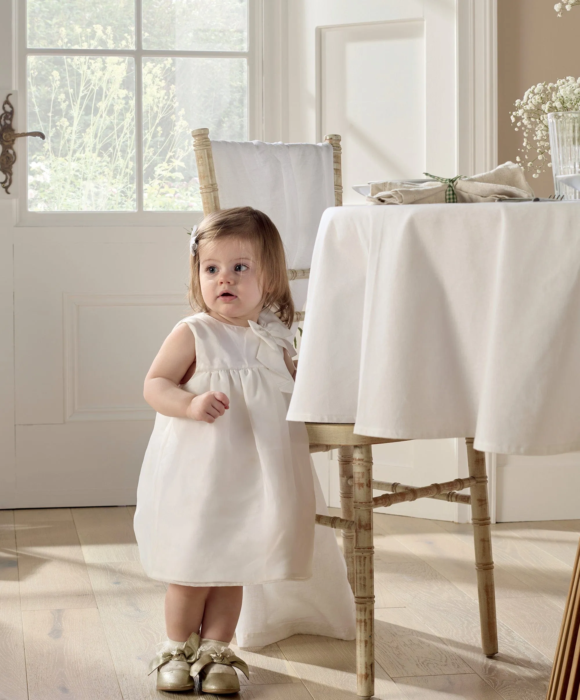 White Organza Bow Dress