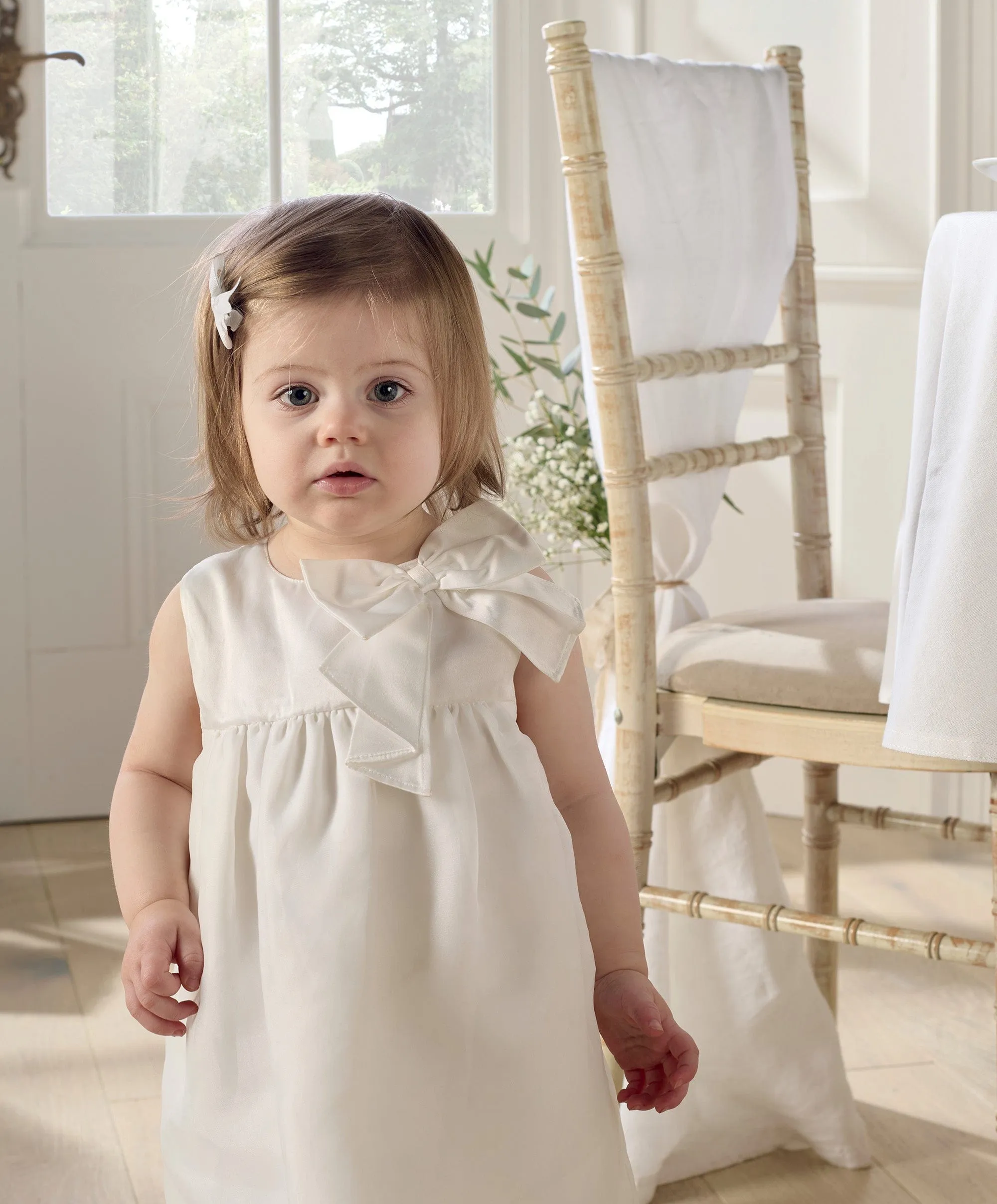White Organza Bow Dress