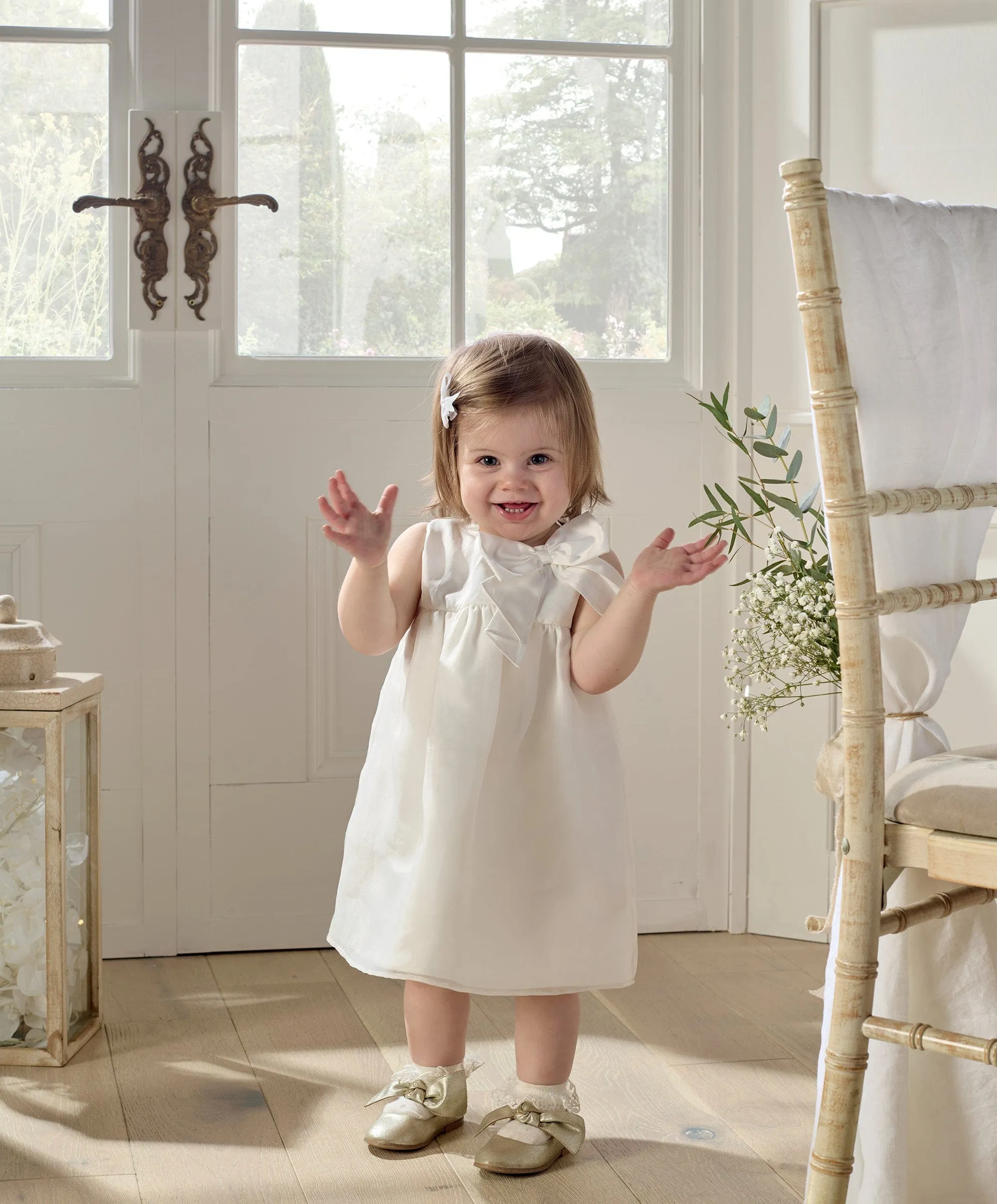 White Organza Bow Dress