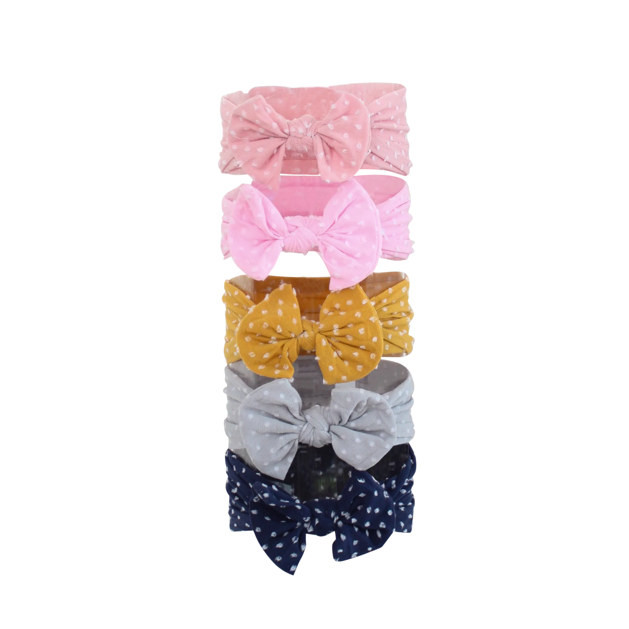Wide Nylon Swiss Dot Headband