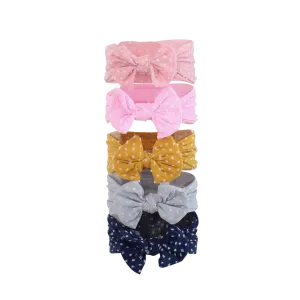 Wide Nylon Swiss Dot Headband