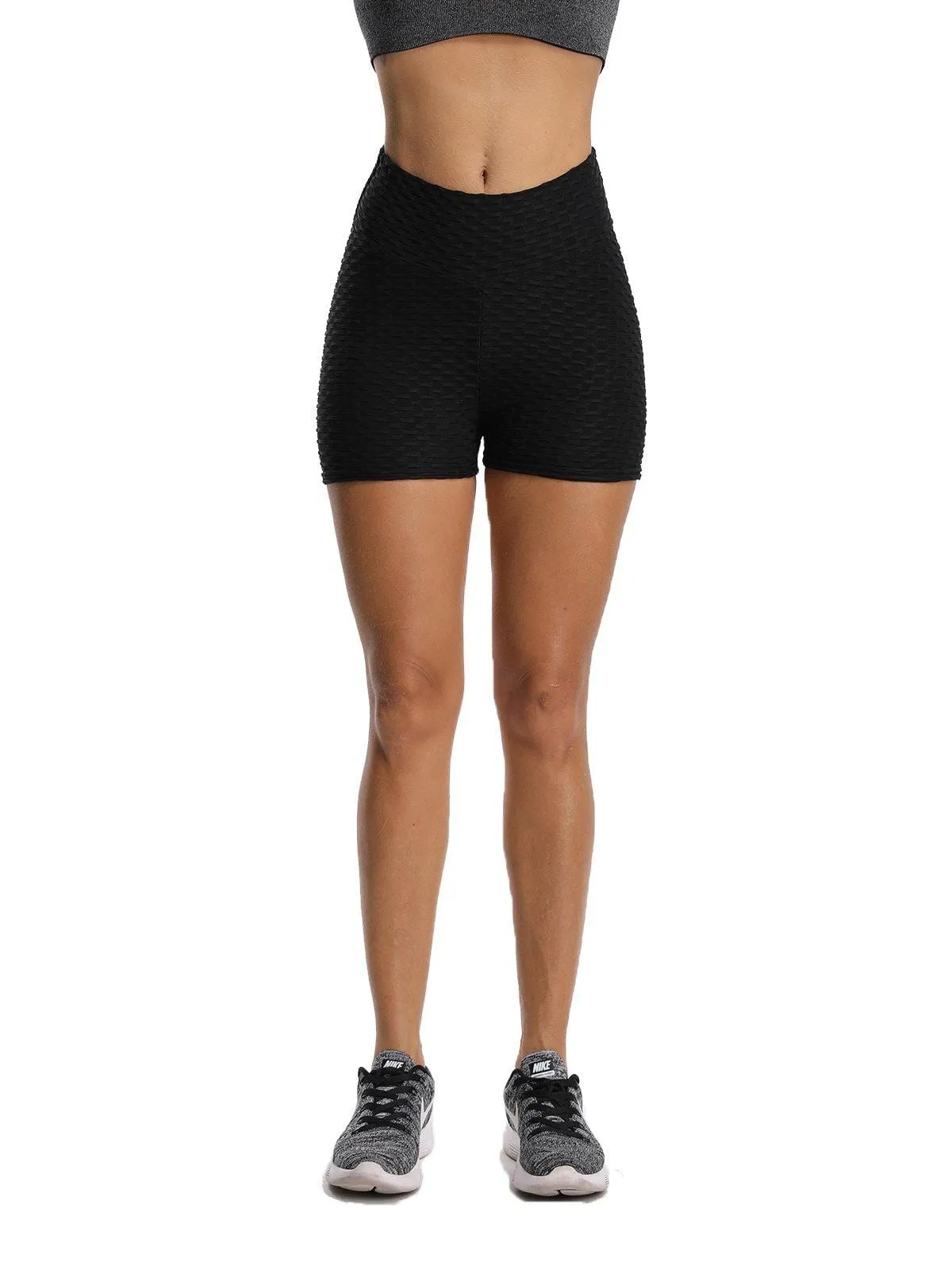 Women's Ruched Textured Yoga Shorts