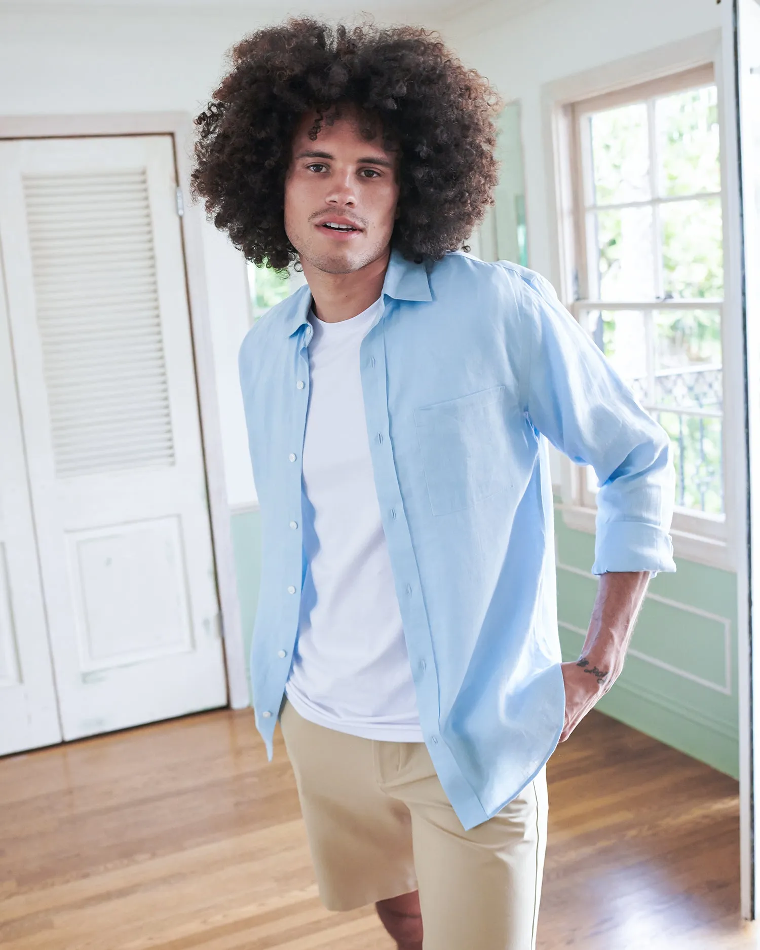 Wrinkle-free French Linen Shirt
