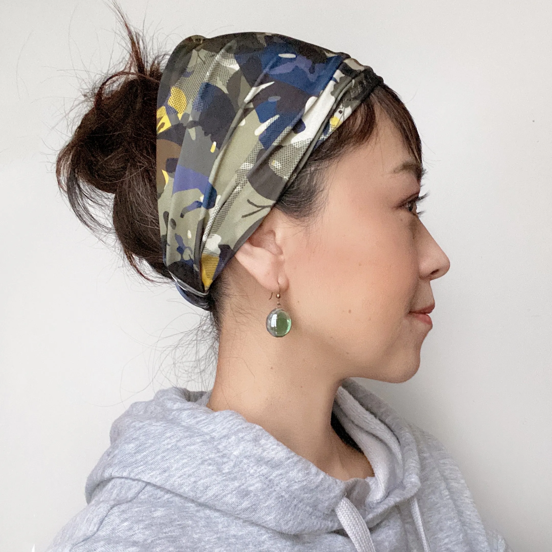 Yoga headband - Stretchy Jersey - Camouflage Butterfly