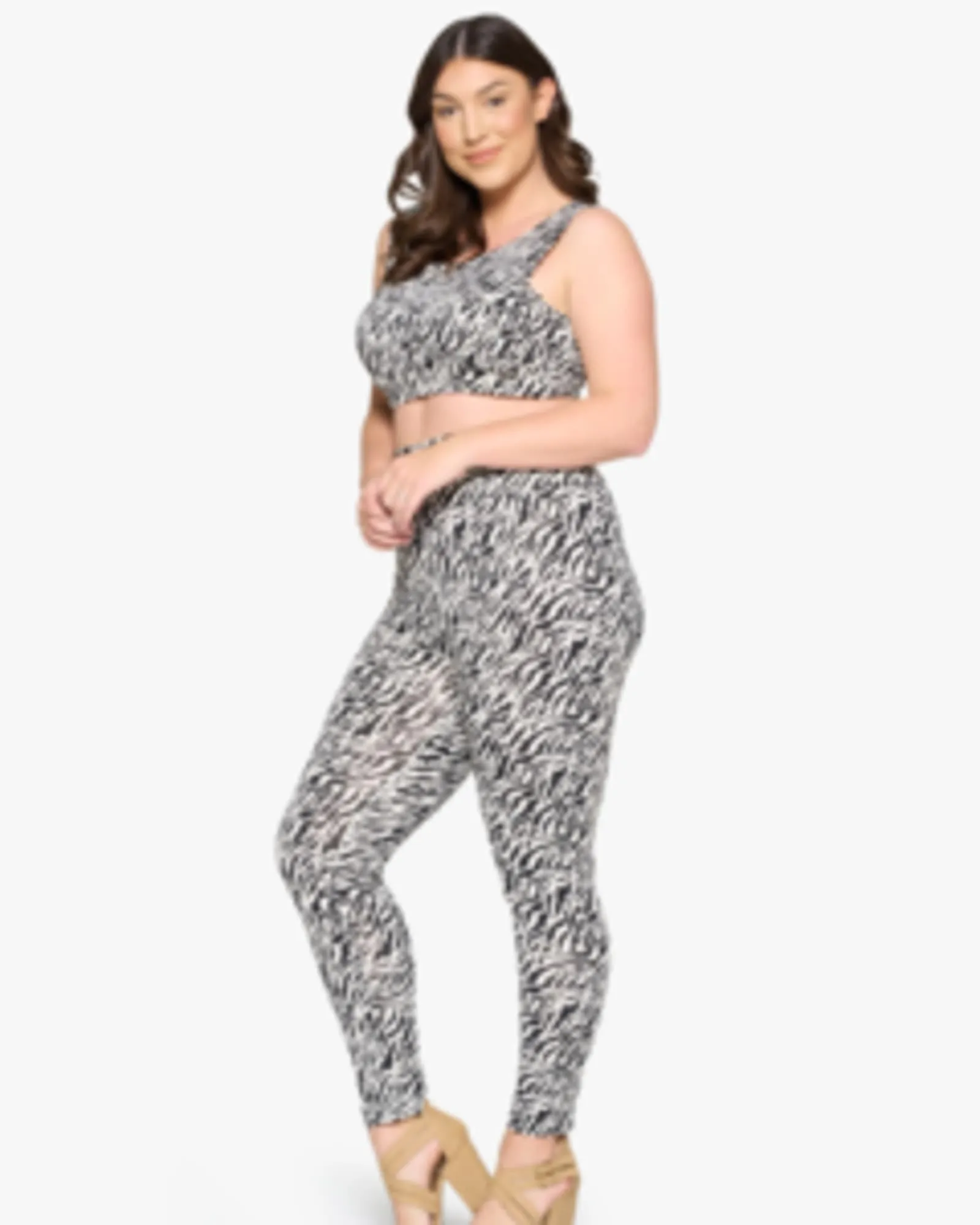 Zebra Yoga Leggings | White Zebra